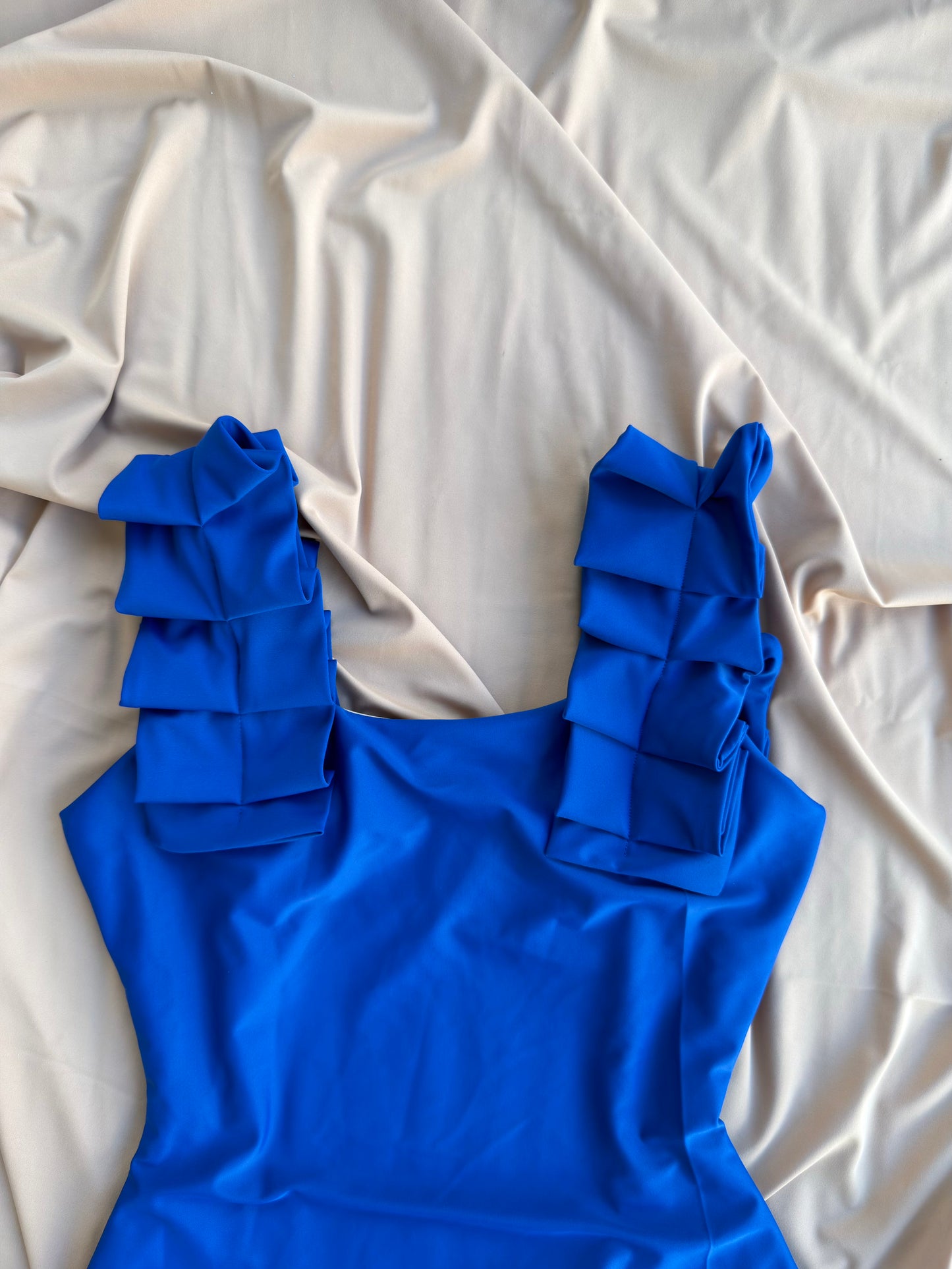 ROYAL BLUE | Pleated Bodysuit