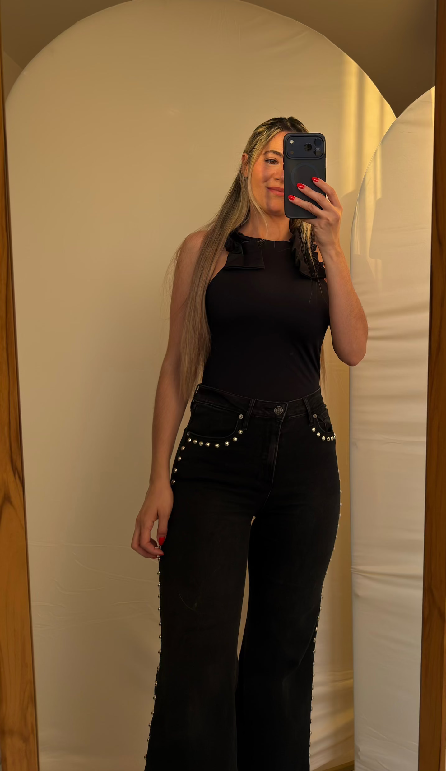 BLACK | Pleated Halter Bodysuit