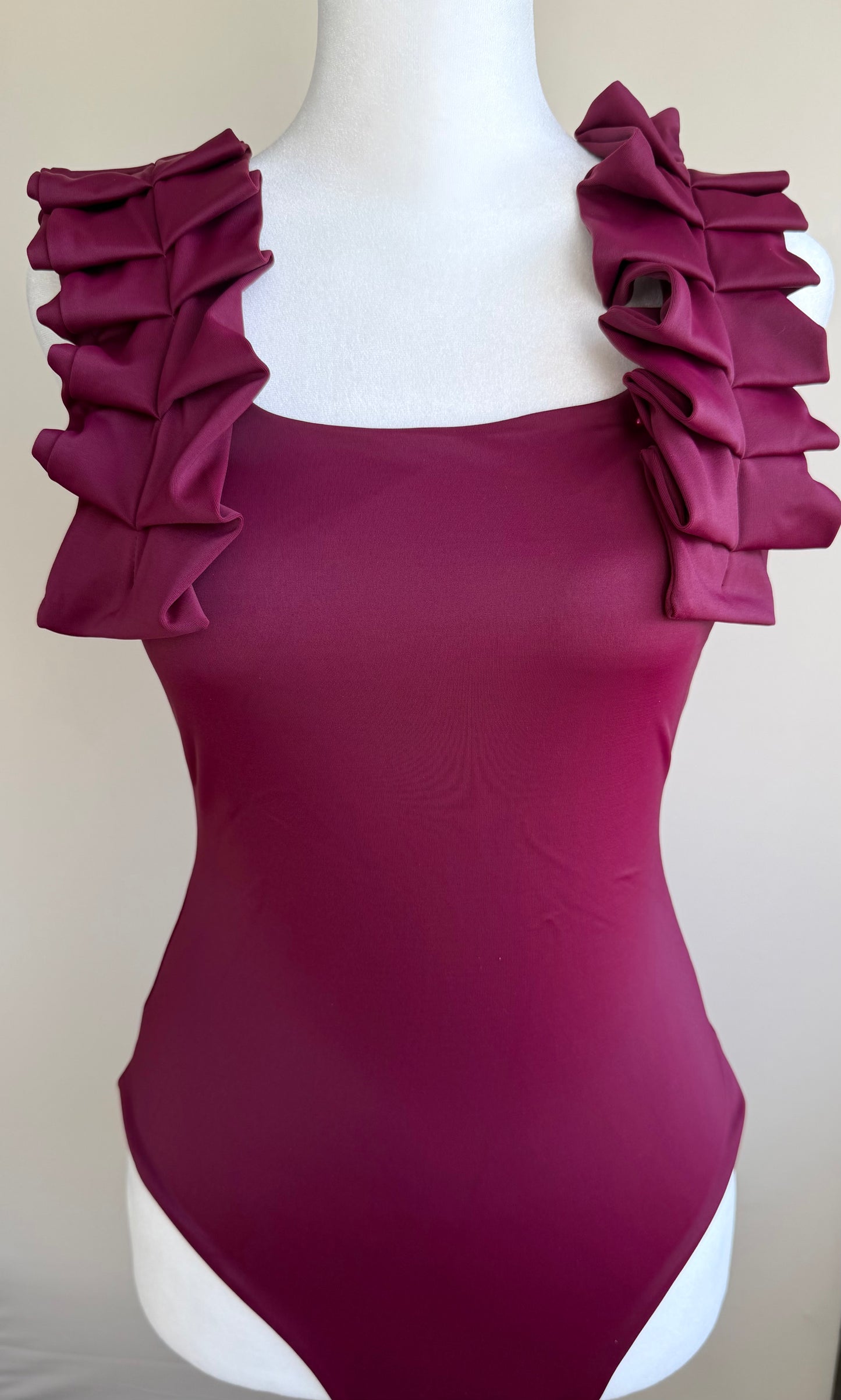 WINE | Pleated Bodysuit